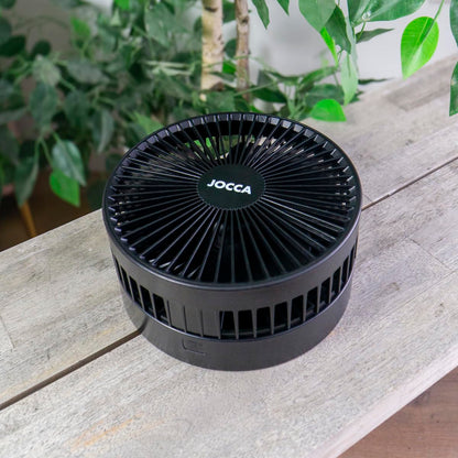 Jocca stand fan with 7200mAh battery, adjustable height 36-98 cm, remote control, 3 speeds, USB charging, foldable