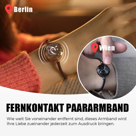 TOTWOO Couple Bracelet Couple Gifts Partner Bracelets with Touch Long Distance Relationship Gift Love Vibration & Lighting Bluetooth Pairing Jewelry