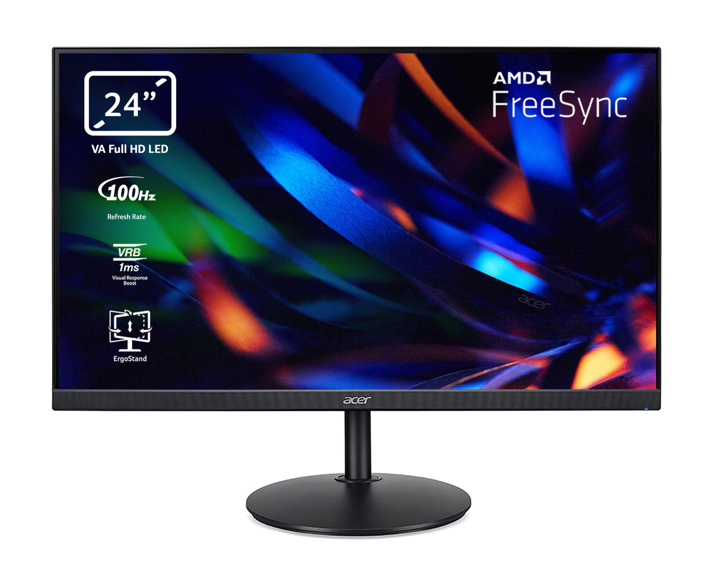 Acer CBA272H monitor 27 inches (69 cm screen) Full HD, 100Hz HDMI, 75Hz VGA, 4ms (GTG), HDMI 1.4, VGA, height adjustable, swivel, FreeSync, Black