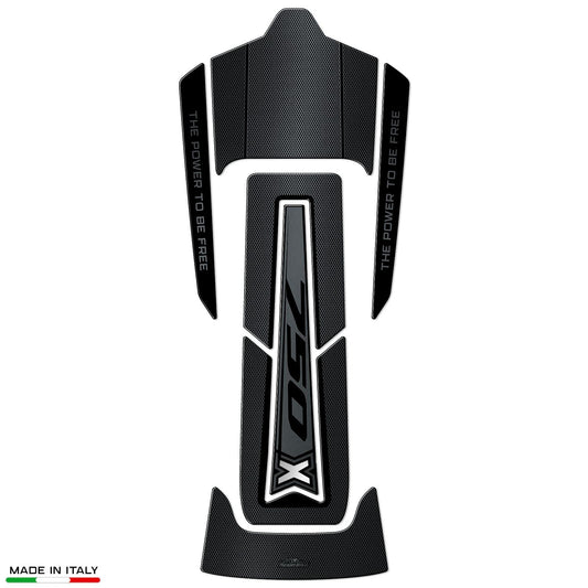 Resin Bike Decal for Motorcycle Compatible with Honda NC750X 2021-2025. Tank cover protects against impacts and scratches. 3D resin adhesive stickers made in Italy.
