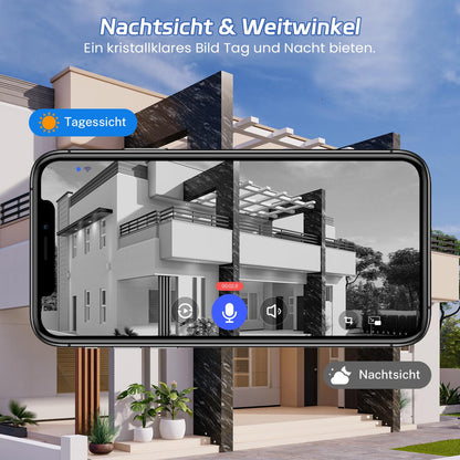 Guggre Wireless Smart Video Doorbell, Night Vision 1080p Camera, Motion Sensor, Weatherproof Doorbell with Alarm, 2-Way Audio, including mounting bracket and accessories for increased home security.
