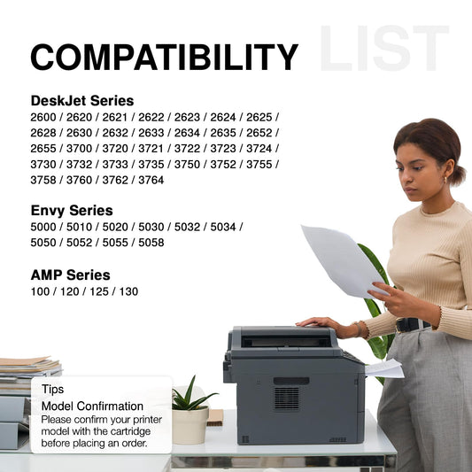 304XL ink cartridges, 304XL Black and Color Compatible for HP 304 printer cartridges, for Envy 5030 5010 5020 5032 DeskJet 3750 3760 2620 2600 3720 2630 2622 3735 3762 printers (2-pack)