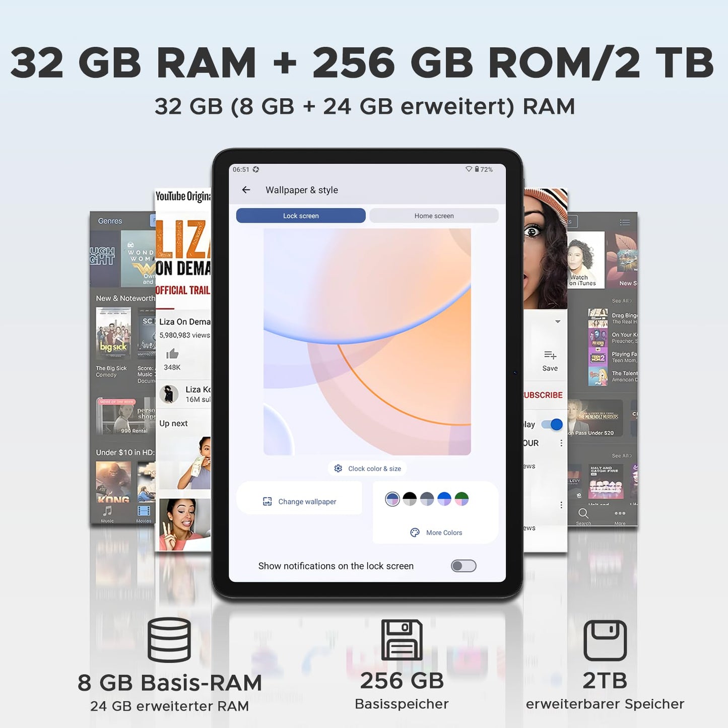 DOOGEE T36 Android 15 tablet 12 inch - 2025 New tablet with keyboard/stylus/mouse/case, 32GB + 256GB/2TB, 4G LTE, 8800mAh, 90Hz octa-core.