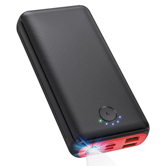 JIGA Power Bank 27000mAh 22.5W External Battery PD 20W USB C Powerbank with Flashlight, Portable Charger Compatible with iPhone 15 14 13 12 Pro Samsung Huawei iPad