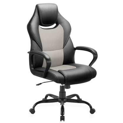 BASETBL Office Chair Ergonomic, Desk Chair, Gaming Chair, Executive Chair, Computer Chair, PC Chair, Swivel Chair, has height adjustment and rocking function, fixed armrest, back-friendly, up to 150kg.