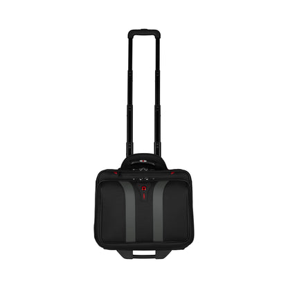 WENGER Granada Rolling Laptop Case, fits up to 15.6 inch notebook, 29L, for men and women, office, business, school, black, 600659.