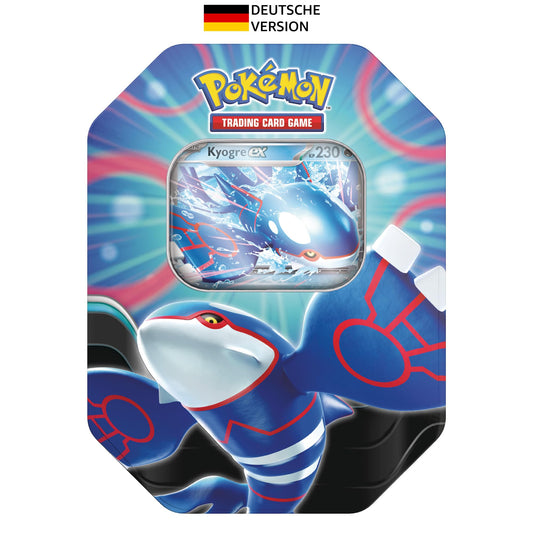 Pokémon Trading Card Game: Tin Box Azure Legends: Kyogre-ex (4 Booster Packs & 1 holographic Promo card)