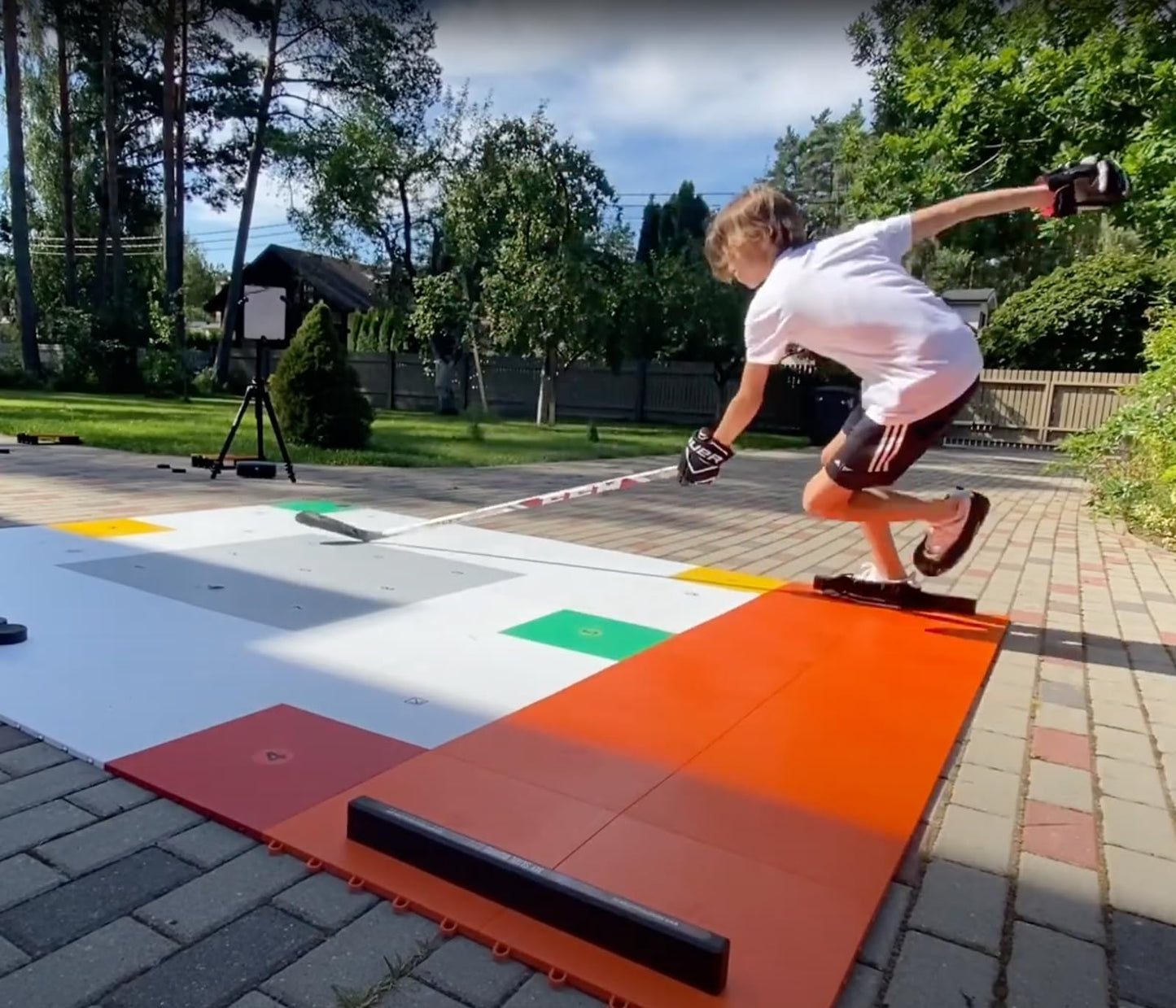Hockey Revolution Slideboard PRO - Workout Slide Board for Hockey, Skating, Tennis, Running, Skiing - Adjustable length - Used by Pros/Cardio Workout - Easy to Use and Store