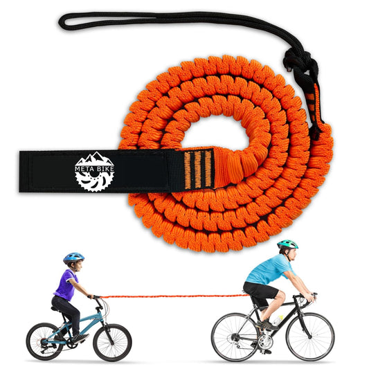 Meta Bike TowKid bike tow rope for kids, 2.5M towing system, traction rope for children & adults, kids' bike, mountain bike, e-bike, Woom MTB.