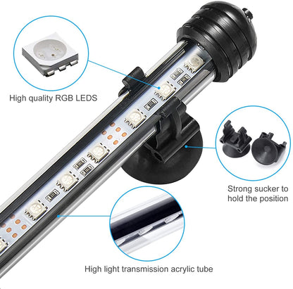 GreenSun aquarium lamp, aquarium lighting, LED aquarium light with app remote control, RGB multicolor, IP68 waterproof, for freshwater aquarium light 28cm