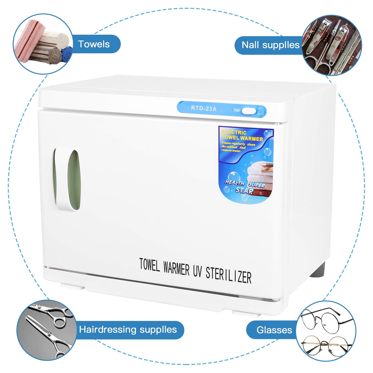 Sinobay Towel Warmer for Cosmetics & Hot Towel Cabinet for Hair Salons, Beauty Salons. Large 23L volume fits 20 to 30 towels.