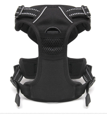 Truelove Dog Harness TLH5651 prevents pulling, reflective seams ensure visibility at night, perfect for outdoor adventures (L, Black)