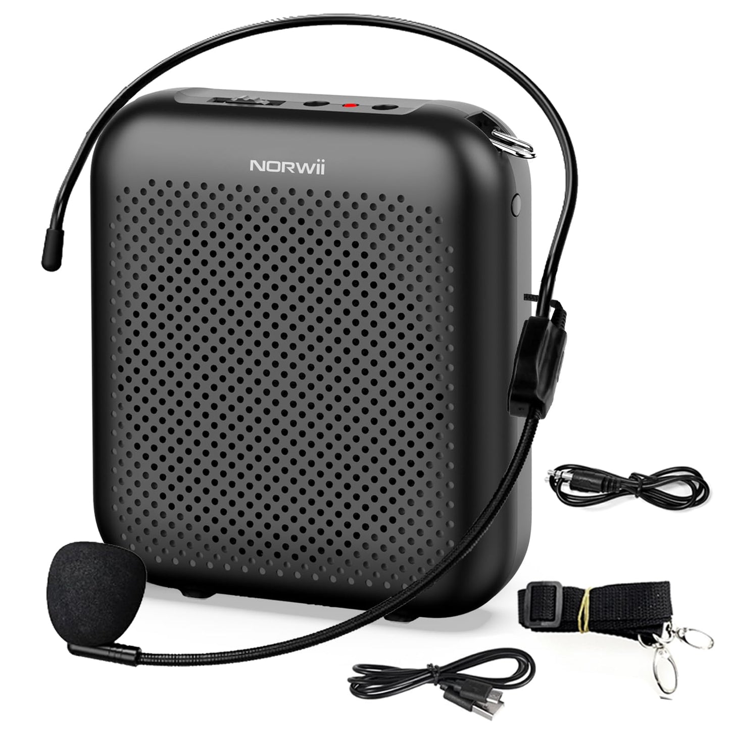 Norwii Language Amplifier, PA Amplifiers, Portable Mini Cable Microphone Headset for teachers in the classroom and outdoor lectures, teaching, tour guides, USB-C rechargeable.