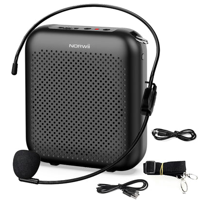 Norwii Language Amplifier, PA Amplifiers, Portable Mini Cable Microphone Headset for teachers in the classroom and outdoor lectures, teaching, tour guides, USB-C rechargeable.