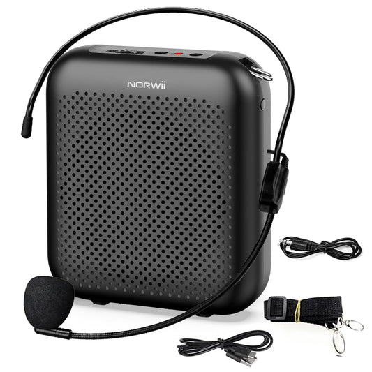 Norwii Language Amplifier, PA Amplifiers, Portable Mini Cable Microphone Headset for teachers in the classroom and outdoor lectures, teaching, tour guides, USB-C rechargeable.