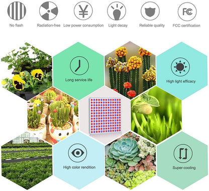 Roleadro LED plant lamp 2 pieces plant light with red blue light 45W grow light LED grow lamp for fruit growth flowers vegetables plant growth lamp