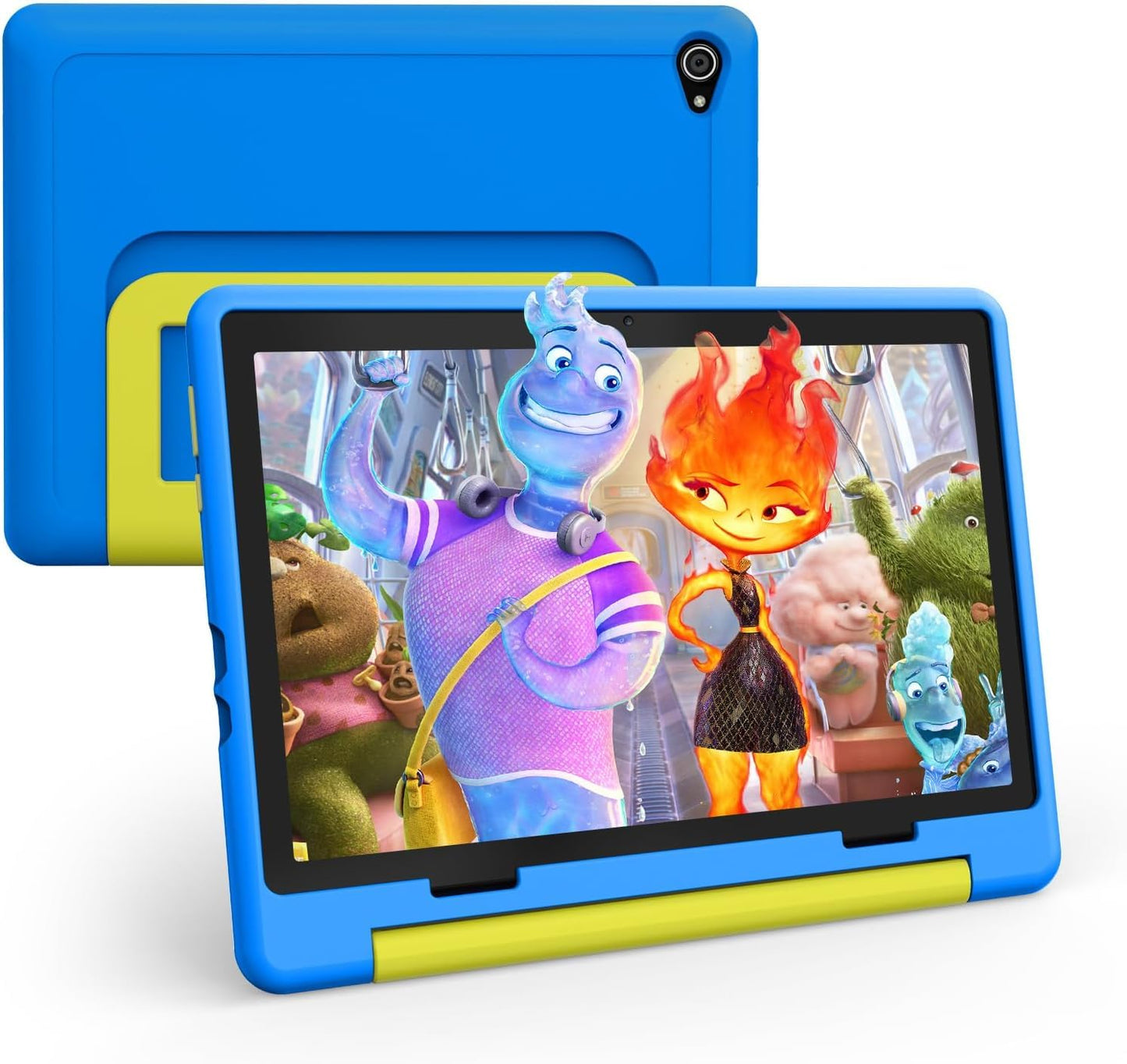 Freeski Kids Tablet 10.1 inch, Android 14 tablet for kids with parental control app, 8GB+64GB+1TB expandable storage, 5MP+8MP cameras, 5000mAh battery, Wi-Fi 6, Bluetooth 5.0, Type-C (Blue)