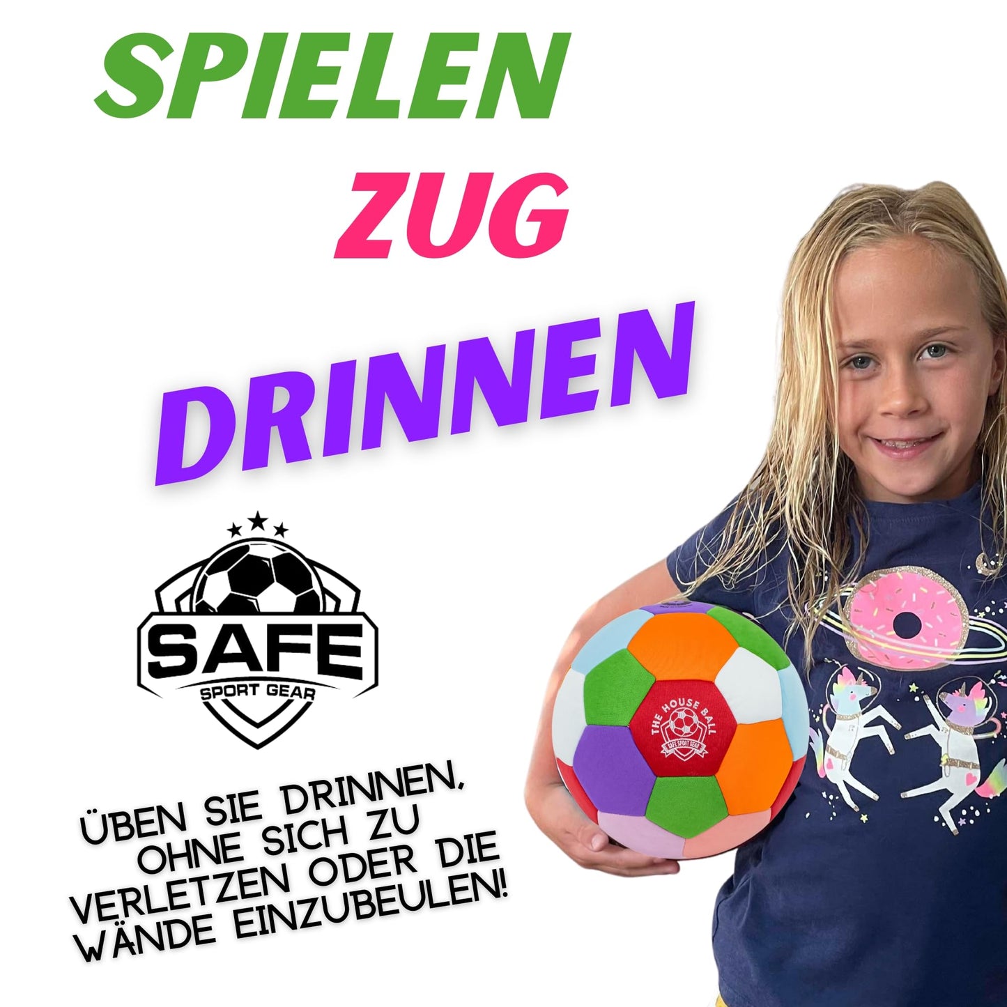Safe Sport Gear - The House Ball - Original Softball soccer ball Size 4, Perfect soccer ball for kids, Indoor soccer for kids & teens, Fun, High quality - The House Ball