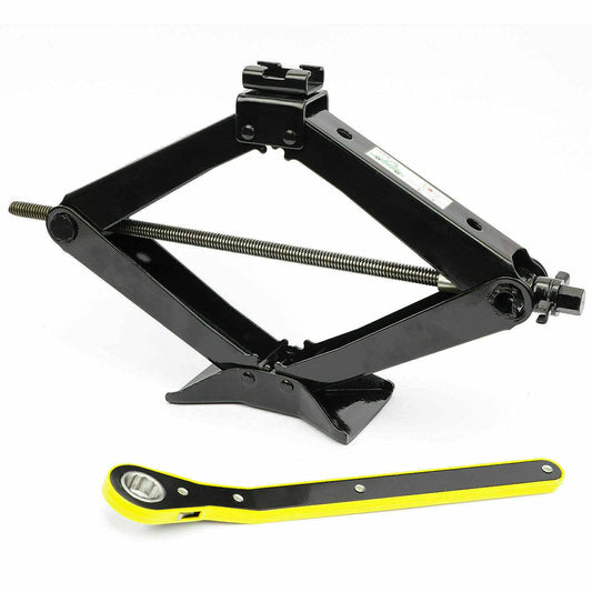 2T scissors jack, 98-440mm, Car Jack Kit with ratchet, steel column and rubber, Auto lift, enlarged steel plate, portable jack for car MPV SUV (SN4547)