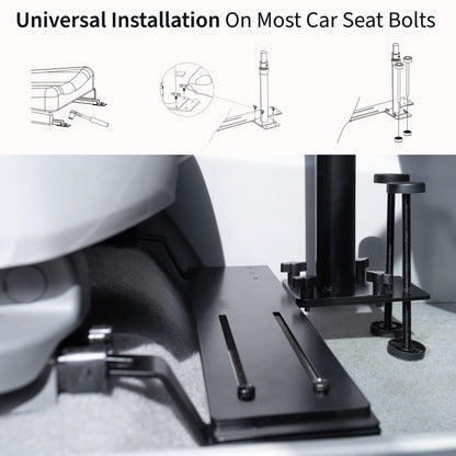 VIVO Single Laptop Car Mount, fully adjustable extension, notebook stand for trucks, vans, and SUVs, joint and height adjustment, Black, MOUNT-CAR01