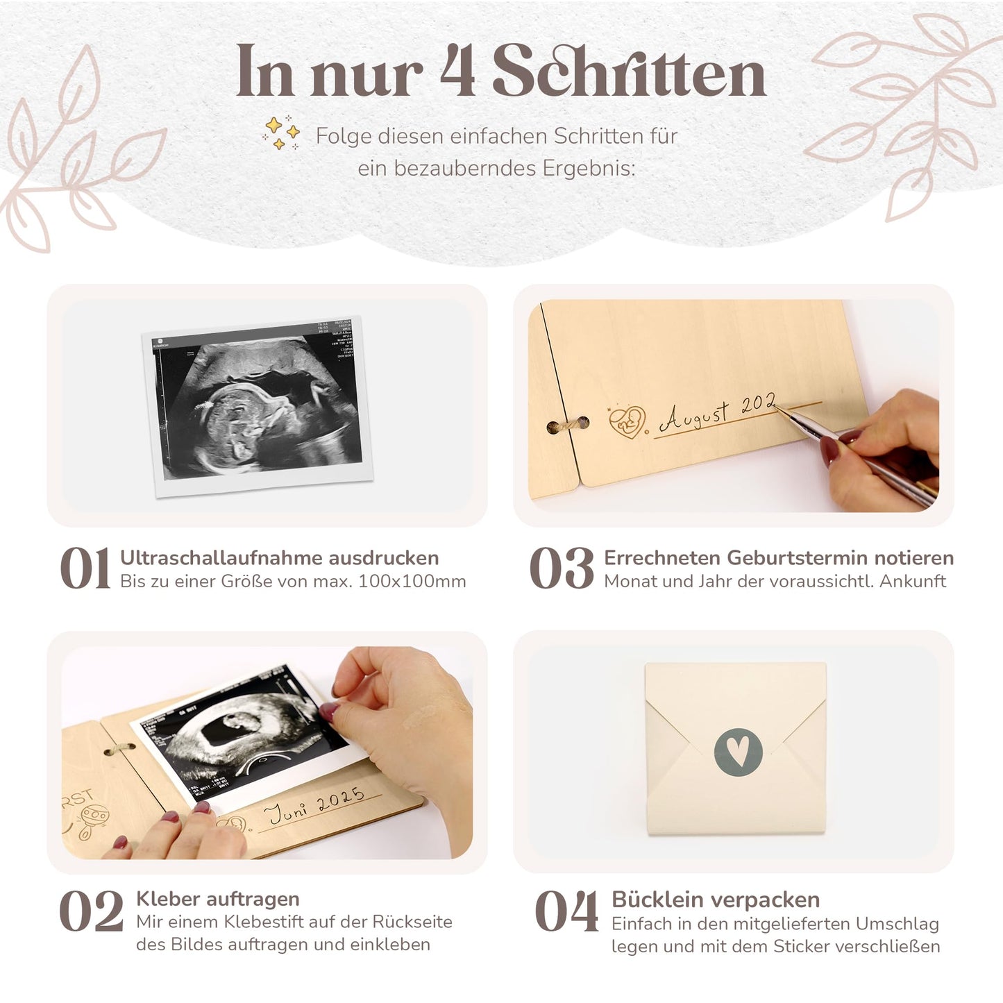 Announcing pregnancy with wooden book (You're going to be a grandma)