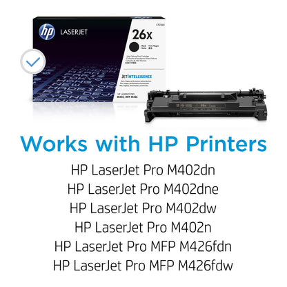 HP Toner 26X, 9000 pages, coverage 5%, for laser printer device, black