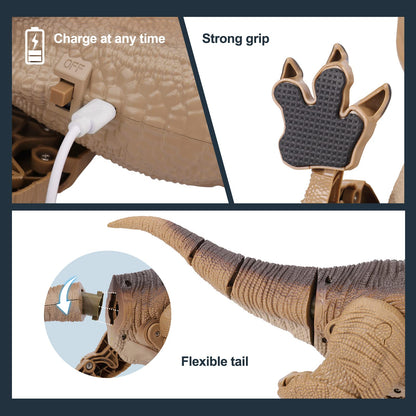 NEXBOX Remote Control Dinosaur Toy Gift for Kids - RC T-rex Dino Remote Controlled Electric Christmas Birthday Prehistoric Creatures for 3-12 Year Old Boys and Girls