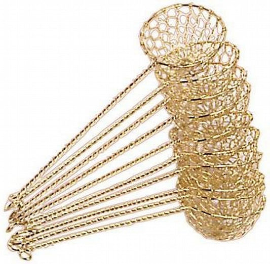 Unknown 10x Fondue Strainer Gold - Ideal for Hot Pot Mongolian Pot