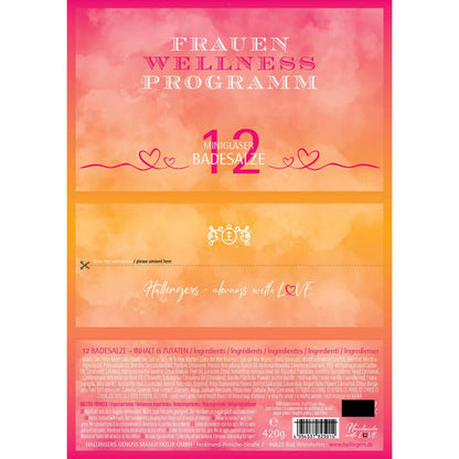 Hallinger's Women's Wellness Program - 12-pack bath salt gift set with Dead Sea salts - Christmas gift ideas & gifts Advent calendar | Congratulations New Home