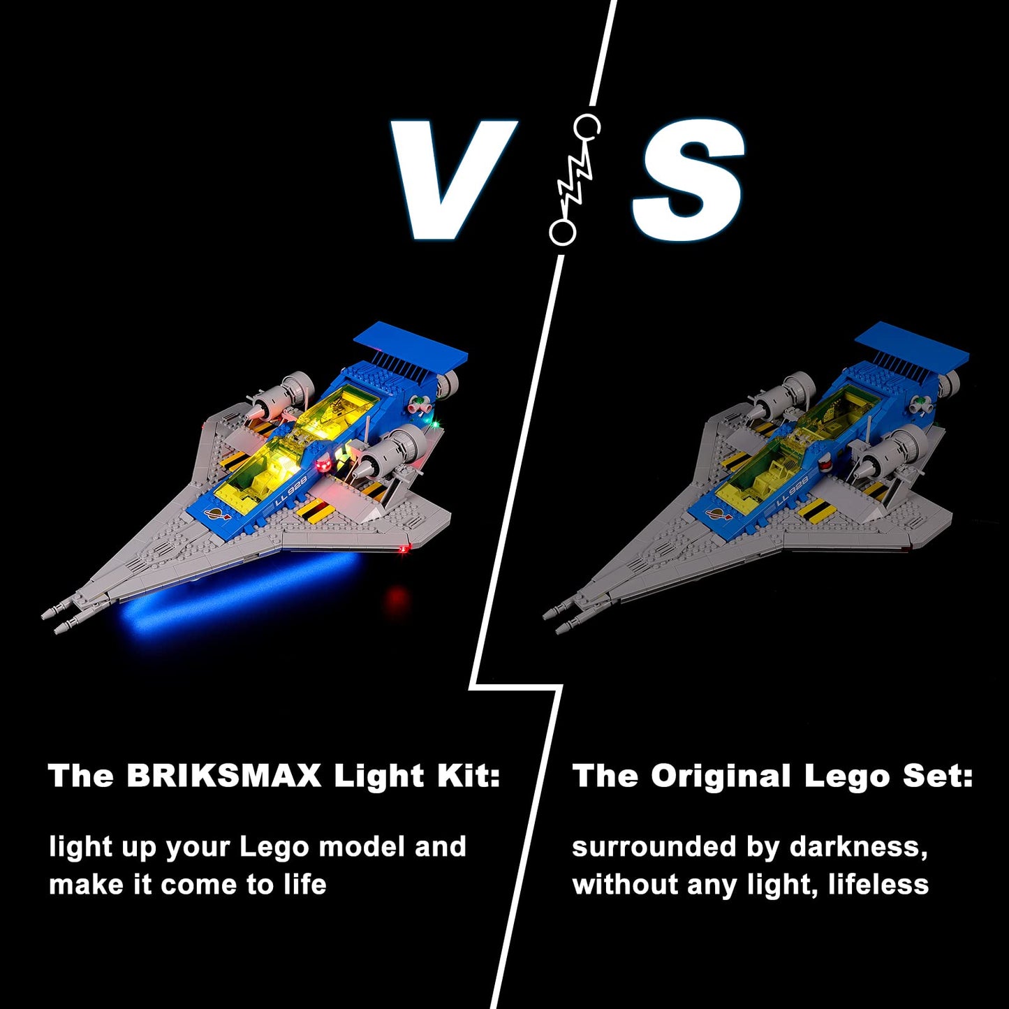 BRIKSMAX 10497 LED light for Lego Discovery Spaceship - Compatible with Lego bricks model - Without Lego set.