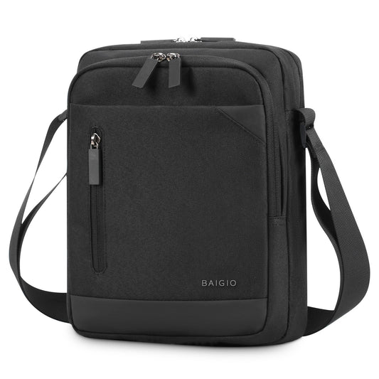 BAIGIO Men's Shoulder Bag for Tablet iPad up to 11 inches, Crossbody Bag for Men for Work Travel Everyday Life, Waterproof.
