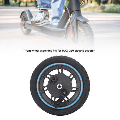BuyWeek Electric Scooter Front Wheel for MAX G30D, Explosion-proof Front Wheel Tire Non-slip Electric Scooter Front Wheel Vacuum Tire Replacement.