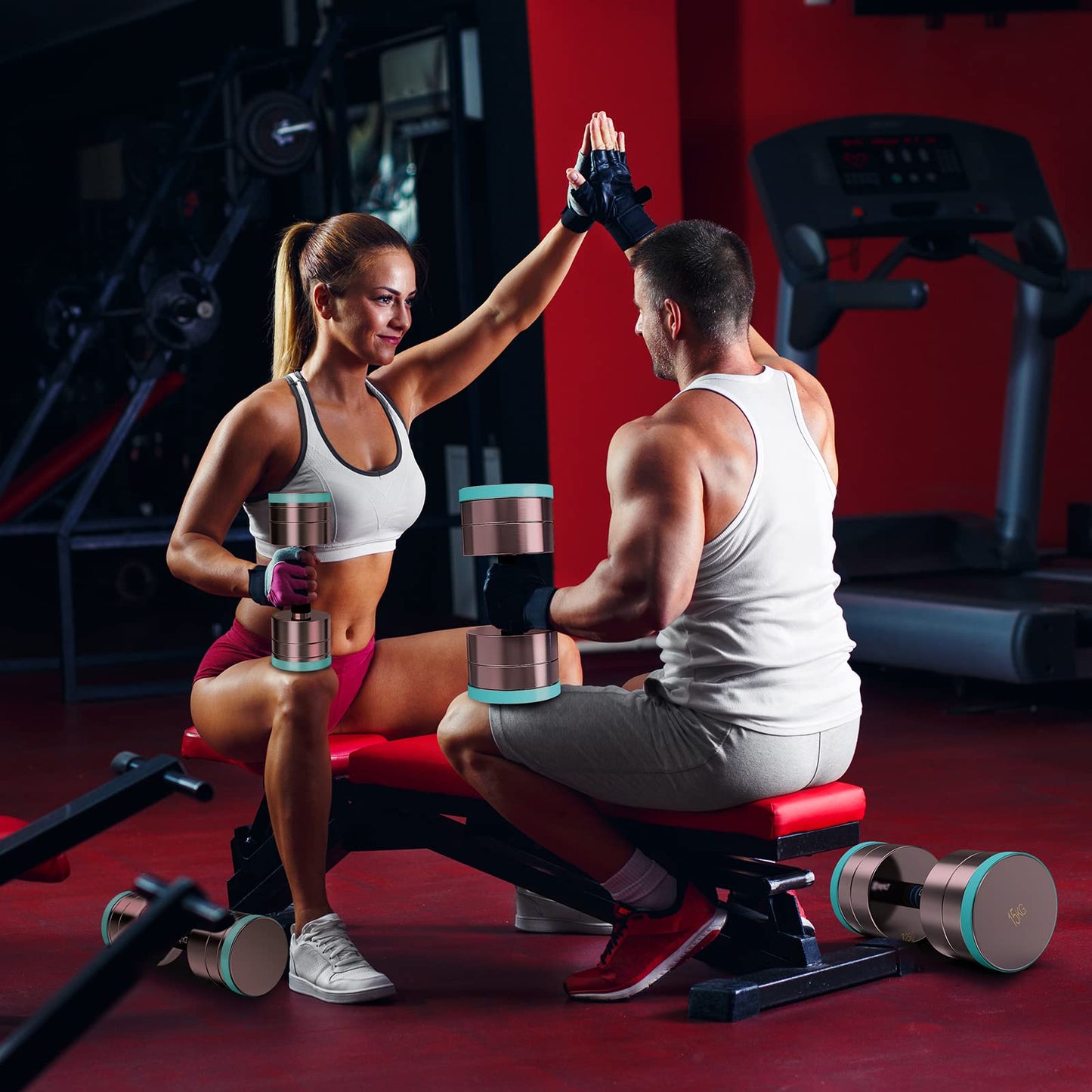 Dripex Dumbbell Set Adjustable Dumbbell 2x15kg, Steel dumbbells included. 2.5kg 5kg 7.5kg 10kg 15kg 25kg 30kg 50kg Fitness Dumbbells 30 KG with Foam Handle for Home.