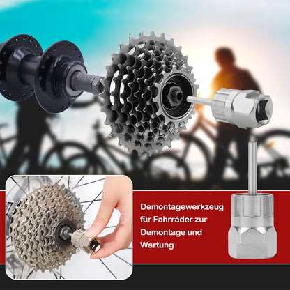 TBoonor Chain Whip and Freewheel Remover Set, Bike Chain Whip, Freewheel Remover, Cassette Lockring Tool, Cassette Remover, suitable for cassette cogs.