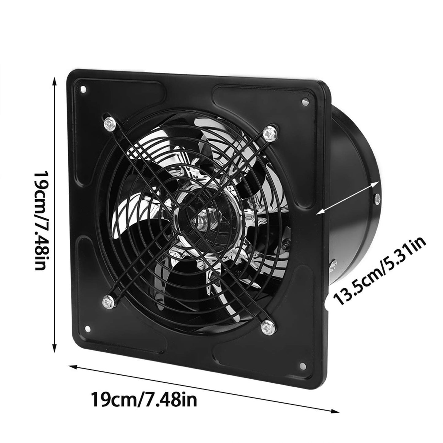 Tyenaza Exhaust Fan Wall Mounted Exhaust Fan Quiet Exhaust Fan for Bathroom and Home Kitchen Garage Ventilation Vent (black)