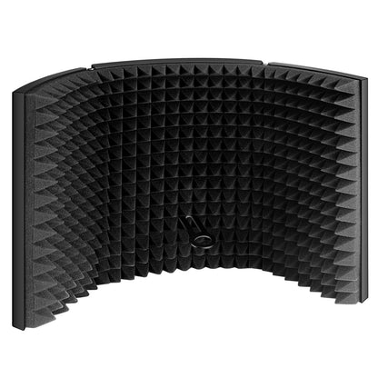 aokeo Microphone Isolation Shield, Studio Microphone Soundproofing Foam Reflector for any Condenser Microphone Studio Recording Equipment