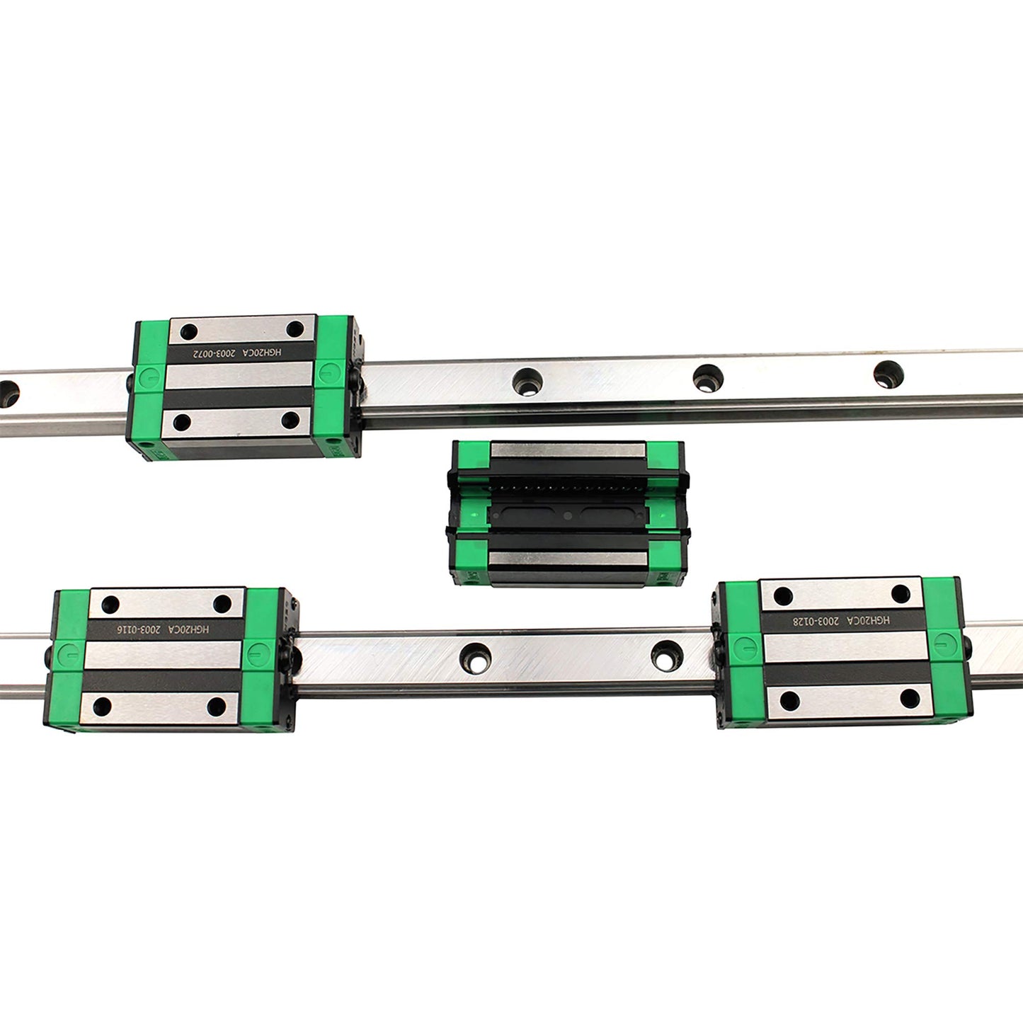 Linear guide HGR20-400mm rail with 4PCS slide block + 1PCS SFU1605-450mm ball screw with ball nut, BF12/BK12 support, DSG16H, coupling for 3D printer CNC machine.