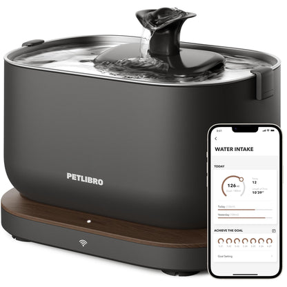 PETLIBRO Cat Fountain with App Monitoring Water Dispenser for Cat, Dockstream Automatic Cat Drinking Fountain 2.5L, Intelligent Control System, 2.4GHz Wi-Fi Connection, Easy Cleaning, Ultra Quiet.