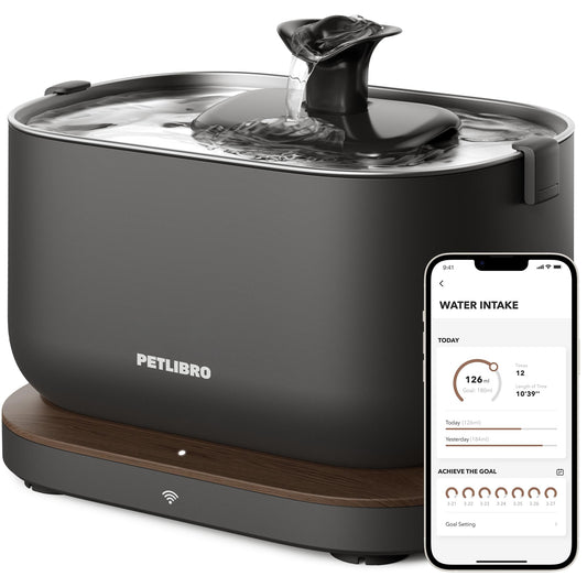 PETLIBRO Cat Fountain with App Monitoring Water Dispenser for Cat, Dockstream Automatic Cat Drinking Fountain 2.5L, Intelligent Control System, 2.4GHz Wi-Fi Connection, Easy Cleaning, Ultra Quiet.