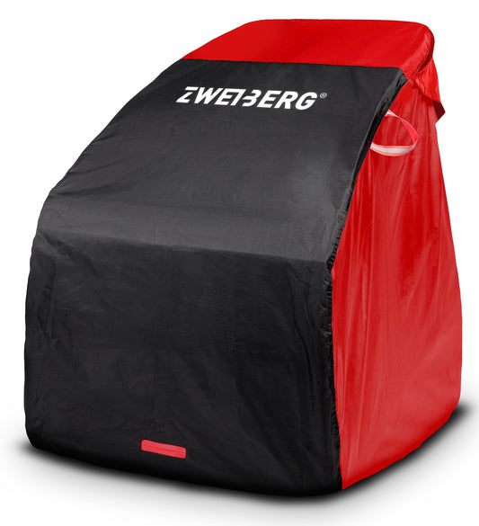 ZWEIBERG® Folding cover for bike trailers. Universal, sturdy, and waterproof cover. Protects against rain and UV rays. EasyRemoval feature.