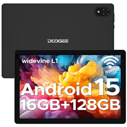DOOGEE U10 2025 Latest Android 15 Tablet 10 Inch, 16GB RAM+128GB ROM (2TB TF) Kids Tablets PC 5060mAh Gaming Tablet Android, Widevine L1/ 8MP+5MP Dual Camera/WiFi 6/ Type C/ 3.5mm Headphone Jack