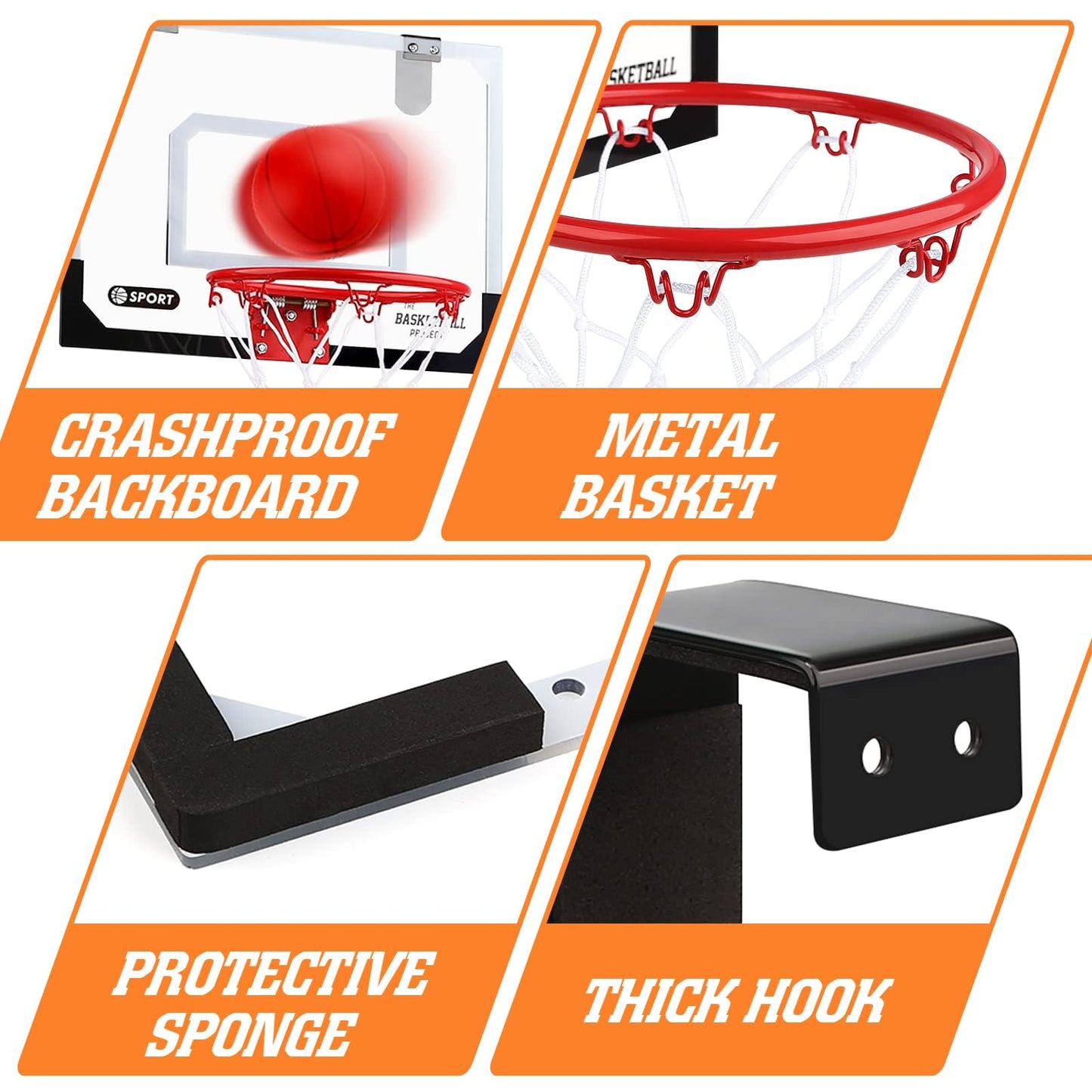 Dreamon Mini Basketball Hoop for Kids, Basketball Set for Indoor Use in Room with Ball.