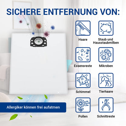 VIOKS 8x Vacuum Cleaner Bags Replacement for Kärcher 2.863-006.0 Fleece Filter Bag KFI 487 - Kärcher Filter Bags Fleece Vacuum Cleaner Bags for Kärcher Wet Dry Vacuums WD4 WD5 WD6 MV4 MV5 MV6 WD5P WD6P