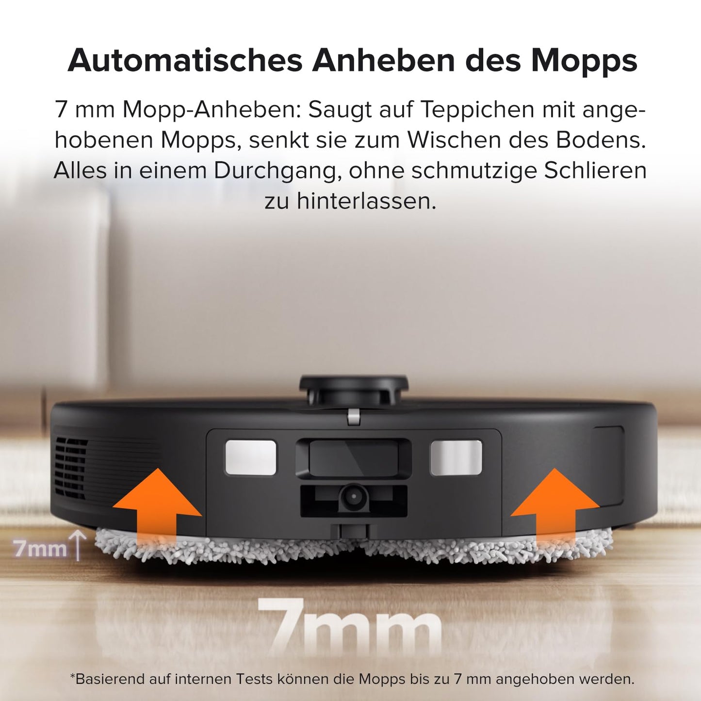 roborock Qrevo robot vacuum with mopping function, dust bin 5500 Pa suction power, 3D mapping, dual spinning mops automatic water refill, emptying, dust bag disposal, cleaning