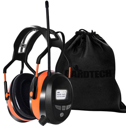 Gardtech ear protection with DAB+/FM radio, Bluetooth, MP3, safety earmuffs with NRR 29dB, noise-canceling headphones for men and women, earmuffs for shooting and mowing.