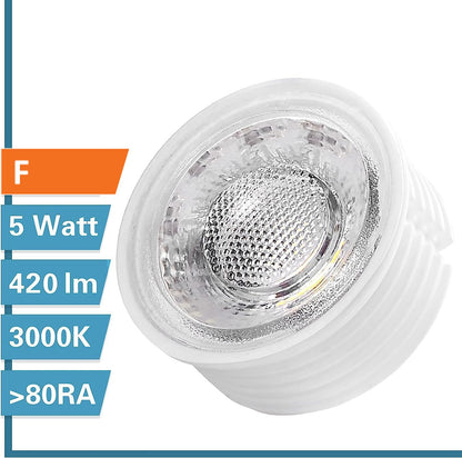 YanFeiYit 5x LED module as GU10 replacement - 5W 38° dimmable made of ceramic super flat 230V - light source for recessed spotlights lamp bulb spotlight (warm white 3000K)