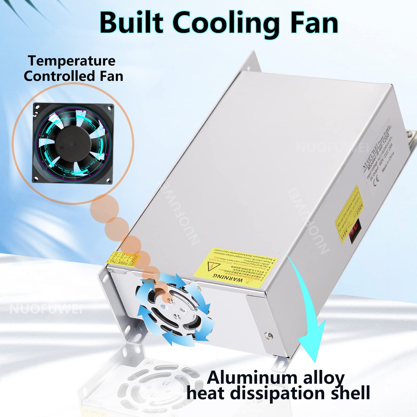 DC 60V 20A 1200W power supply 230V AC to DC 60V 20A switch mode power supply transformer power adapter for drive sensor system lamp meter controller servo electric motor and other 60V devices