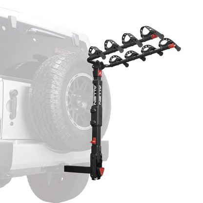 Allen Sports Premier 4-Bike Rack for 2-Inch Hitch with Spare Tire, Model 400QR, Black