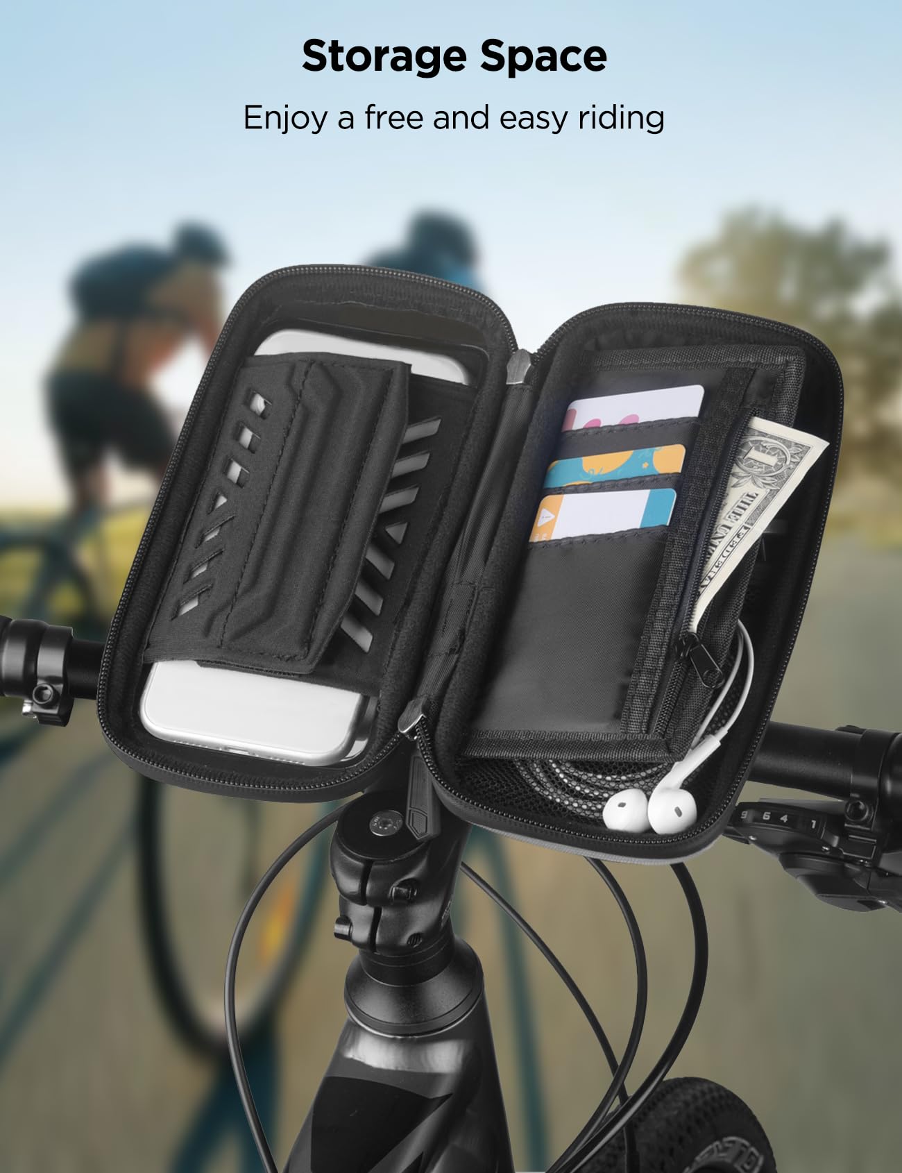 Vitalismo Waterproof Phone Mount Bike Handlebar Bag 360° Rotatable Motorcycle Phone Holder for 4.7-7 Inch Smartphone with Rain Cover Phone Mount Handlebar Bag Bicycle Bag Phone Case