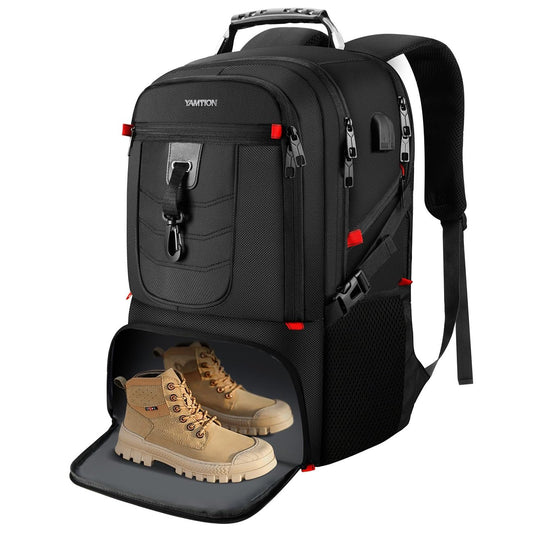 VESERI Laptop Backpack for Men and Women 18.4 Inch, Gym Bag School Backpack for Boys Teens with Shoe Compartment, Waterproof Shoulder Bag for Gym Travel Work